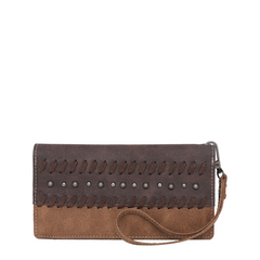 WG28-W039 Wrangler Whipstitch and Studs Western Wallet（Wrangler by Montana West）