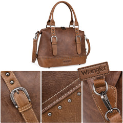 WG48-S5110  Wrangler Buckle Classic Barrel Satchel