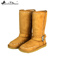 BST-108 Montana West Boots Buckle Collection- Brown By Size