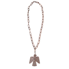 NKS220926-02 Copper Chain With Thunderbird Pendant Necklace