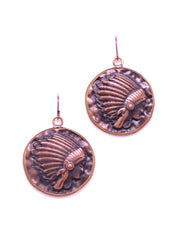 Plating Indian Head W/ Grass Edge Earring ERZ171025 19-21