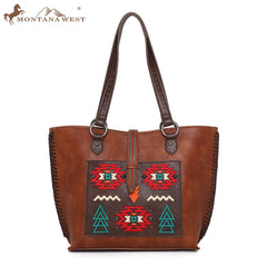Wrangler Embroidered Aztec Concealed Carry Tote - Montana West World