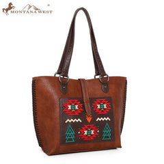 Wrangler Embroidered Aztec Concealed Carry Tote - Montana West World