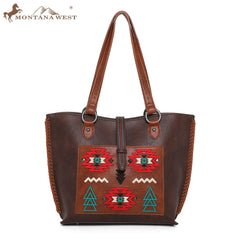 Wrangler Embroidered Aztec Concealed Carry Tote - Montana West World