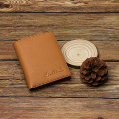 RFID-W001 Genuine Leather Men's Bi-Fold Wallet