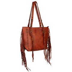 MWRG-038 Montana West Hand Painted Real Leather Collection Concealed Carry Tote-Light Brown