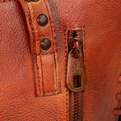 Montana West Hand Paint Genuine Leather Collection Crossbody Orange