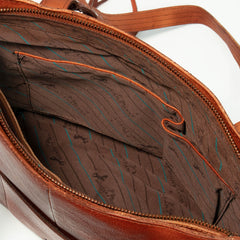 MWRG-038 Montana West Hand Painted Real Leather Collection Concealed Carry Tote-Brown