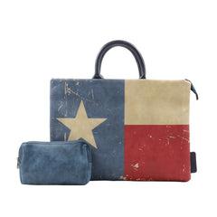 LPC-TX01-15"  Montana West Waterproof Texas Flag Print Laptop Sleeve /Messenger Bag/Briefcase Computer Bag