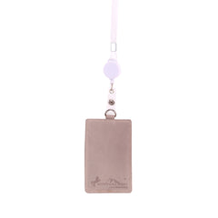 IDT-001  Montana West Real Leather Retractable ID Card Holder Reel Badge with Lanyard