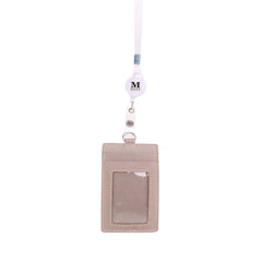 IDT-001  Montana West Real Leather Retractable ID Card Holder Reel Badge with Lanyard