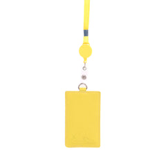 IDT-001  Montana West Real Leather Retractable ID Card Holder Reel Badge with Lanyard