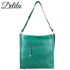 LAT-630I Delila 100% Genuine Leather Hand Embroidered Collection Tote Bag