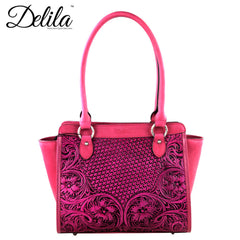 LEA-6014 Delila 100% Genuine Leather Tooled Collection