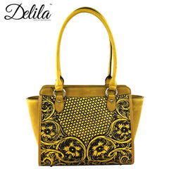 LEA-6014 Delila 100% Genuine Leather Tooled Collection