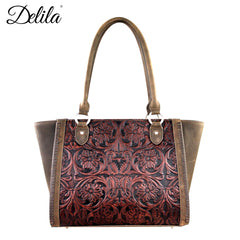 LEA-6017 Delila 100% Genuine Leather Tooled Collection
