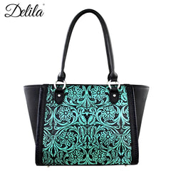 LEA-6017 Delila 100% Genuine Leather Tooled Collection