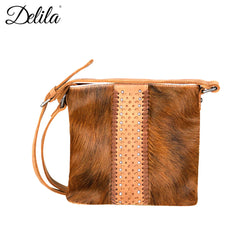 LEA-6039 Delila 100% Genuine Leather Hair-On Hide Collection Crossbody