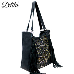 LEA-6046 Delila 100% Genuine Leather Collection Tote  (FINAL SALE)