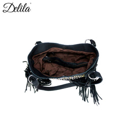 LEA-6046 Delila 100% Genuine Leather Collection Tote  (FINAL SALE)