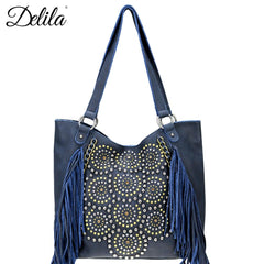 LEA-6046 Delila 100% Genuine Leather Collection Tote  (FINAL SALE)