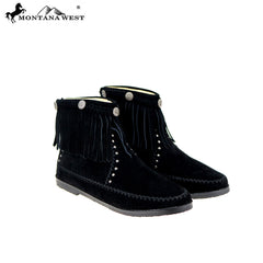 MBT-1906  Montana West Western Booties - Black By Size
