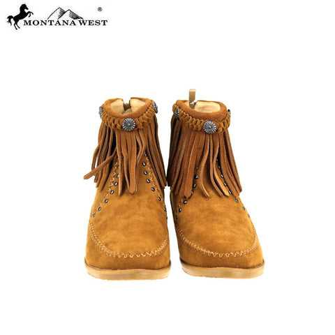 MBT-1906  Montana West Western Booties - Brown By Size