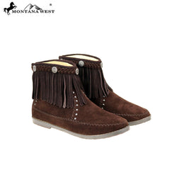 MBT-1906  Montana West Western Booties - Coffee By Size