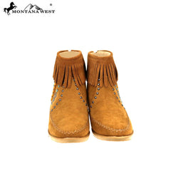 MBT-1907  Montana West Western Booties - Brown By Size
