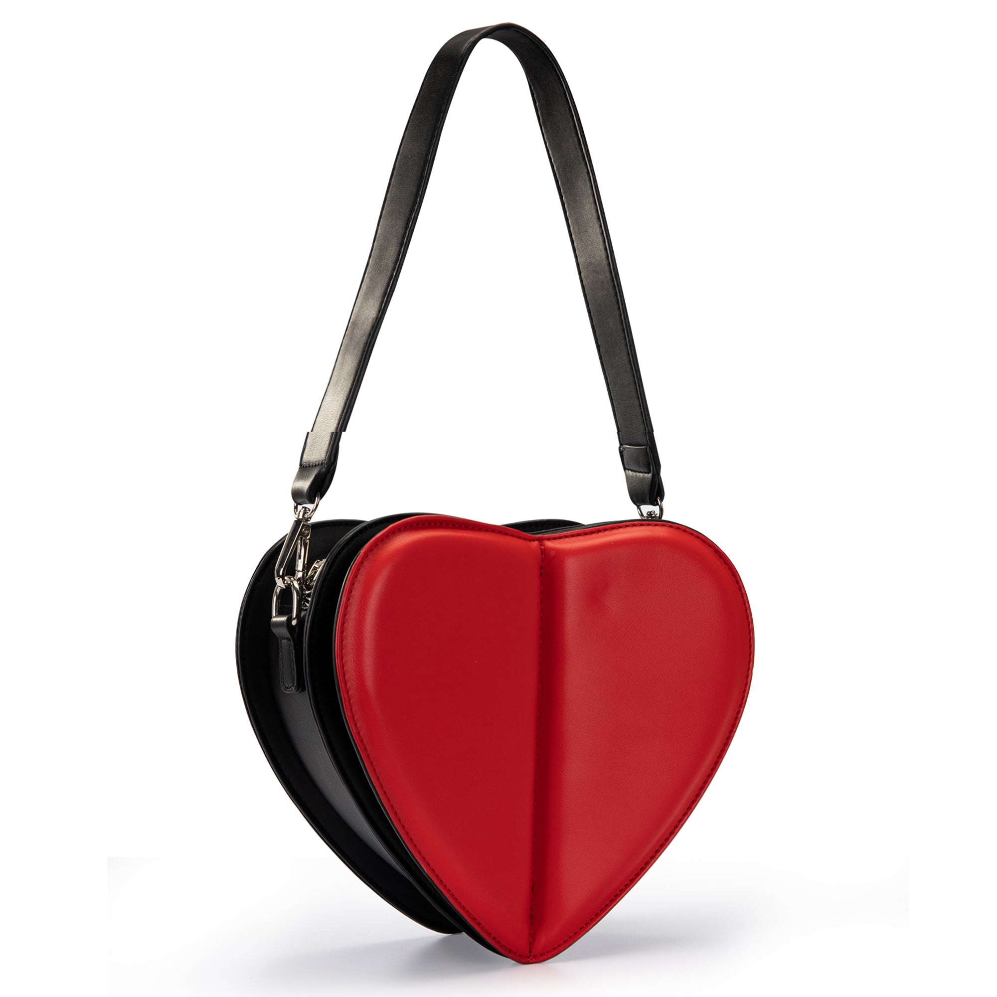 Cute Heart Shaped Crossbody Bag, Pu Leather Top Handle Bag Purse