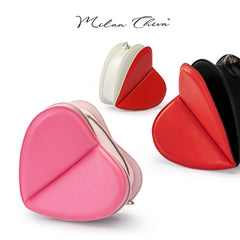 MC-1024 Milan Chiva Heart Shaped Mini Clutch/Crossbody Bag