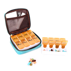 MW1001-193 Montana West Western Design Pill Box Travel Organizer/ Zippered Case "FAITH" Print