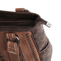 MW1010G-8113 Montana West Embossed Collection Concealed Carry Western Tote