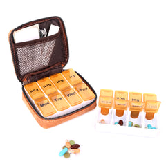 MW1012-193 Montana West Western Design Pill Box Travel Organizer/ Zippered Case "FAITH" Print