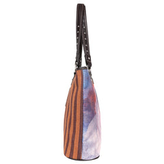 MWS1021-8112 Montana West Horse Canvas Tote Bag with Wristlet