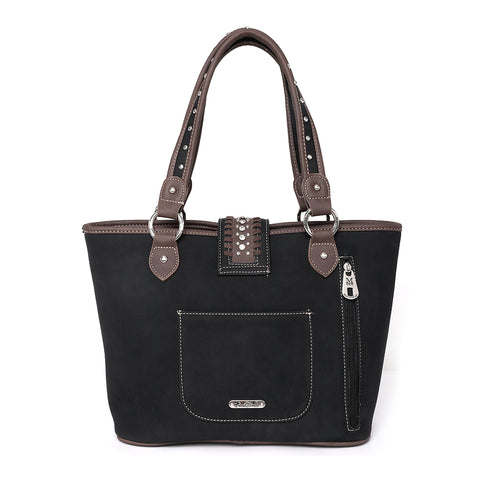 MW1034G-8317 Montana West Embroidered Collection Concealed Carry Western Tote -Brown