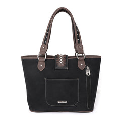 MW1034G-8317 Montana West Embroidered Collection Concealed Carry Western Tote -Brown