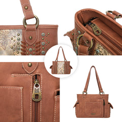 MW1044G-8086 Montana West Aztec Collection Concealed Carry Satchel