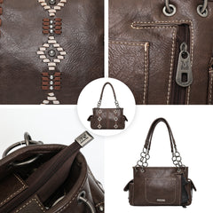 MW1051G-8085 Montana West Whipstitch Collection Concealed Carry Satchel