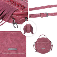 Montana West Whipstitch Collection Conceal Carry Crossbody Bag With  Criss-Cross Detail