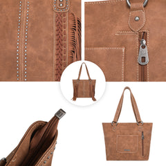 MW1054G-8317 Montana West Fringe Collection Concealed Carry Tote