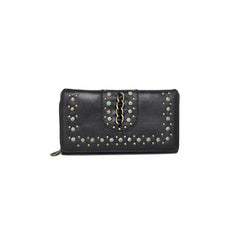 MW1058-W010 Montana West Rhinestone Collection Long Wallet