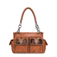 MW1059G-8085 Montana West Hair-On Collection Concealed Carry Satchel