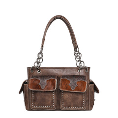 MW1059G-8085 Montana West Hair-On Collection Concealed Carry Satchel