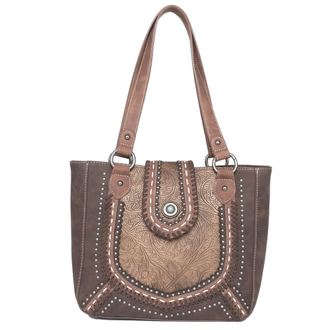 MW1065G-8317 Montana West Embossed Collection Concealed Carry Tote