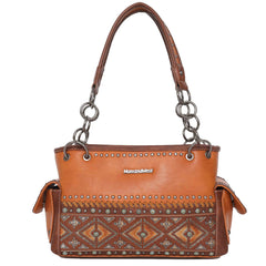 MW1066G-8085 Montana West Aztec Tooled Collection Concealed Carry Satchel