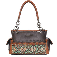 MW1066G-8085 Montana West Aztec Tooled Collection Concealed Carry Satchel