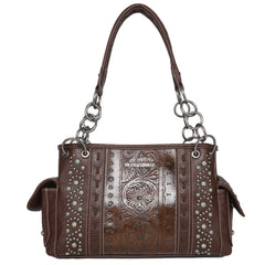 MW1067G-8085 Montana West Embossed Collection Concealed Carry Satchel