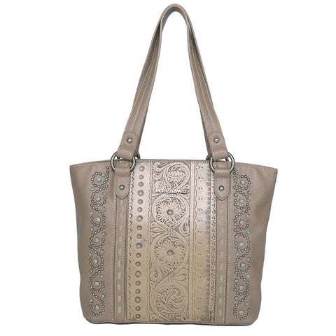 MW1067G-8317 Montana West Embossed Collection Concealed Carry Tote