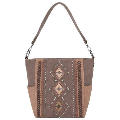 MW1070G-920 Montana West Aztec Tooled Collection Western Concealed Carry Hobo